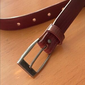 Unisex Brown Leather Belt 34 inches